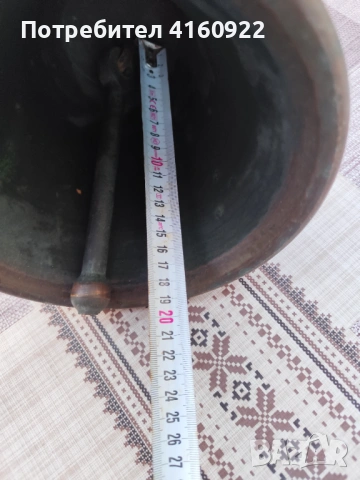 Масивна старина бронзова камбана , снимка 5 - Антикварни и старинни предмети - 53879156