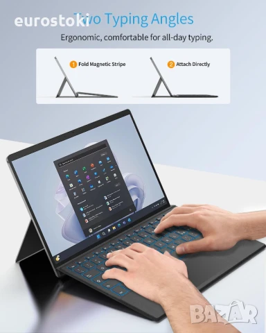 TiMOVO Bluetooth клавиатура, съвместима с Microsoft Surface Pro 7, снимка 4 - Таблети - 51086147