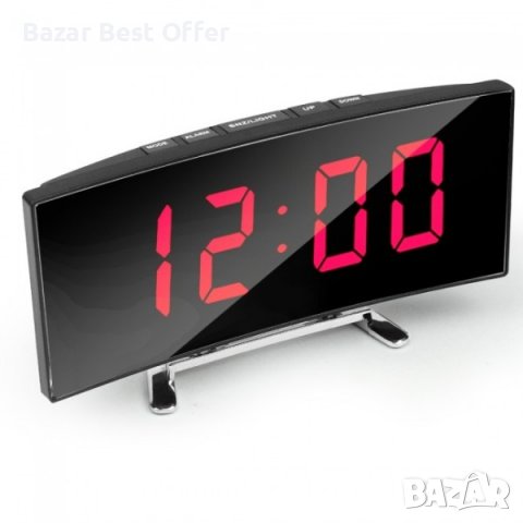 LED Цифров часовник - Огледален 6507, снимка 2 - Настолни лампи - 31716613