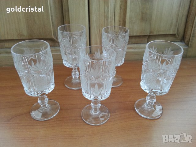 Кристални чаши , снимка 4 - Антикварни и старинни предмети - 37544713