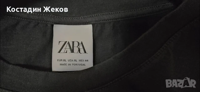 Тениска памучна оригинална. Като нова. ZARA , снимка 3 - Тениски - 50973120