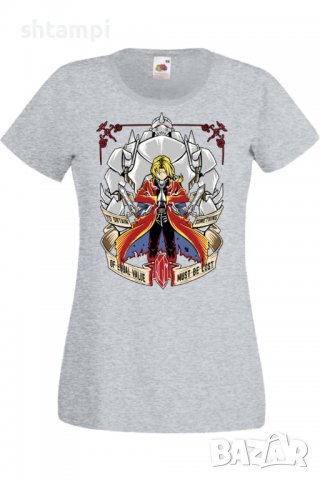 Дамска тениска Аниме Манга Fullmetal Alchemist Edward Elric,Анимация,игра,Празник,Повод., снимка 5 - Тениски - 38059434