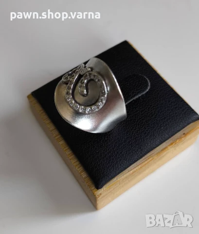 Сребърен пръстен с цирконий – 925 проба, снимка 2 - Пръстени - 50990922