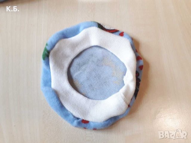 Поларено костюмче с баретка р-р 56, снимка 4 - Комплекти за бебе - 30323894