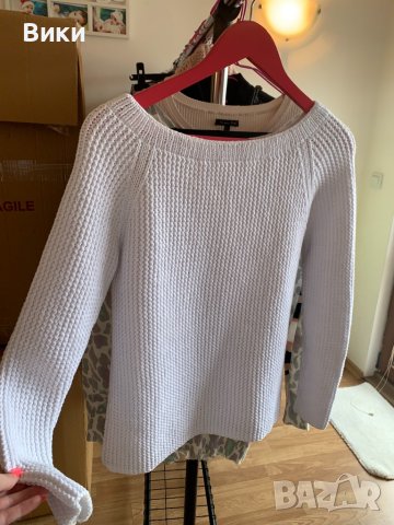 Дебела плетена бяла блуза, снимка 2 - Блузи с дълъг ръкав и пуловери - 39547109