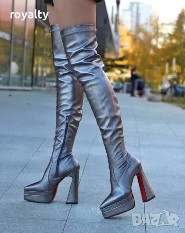 Чизми на ток - бронз кожа