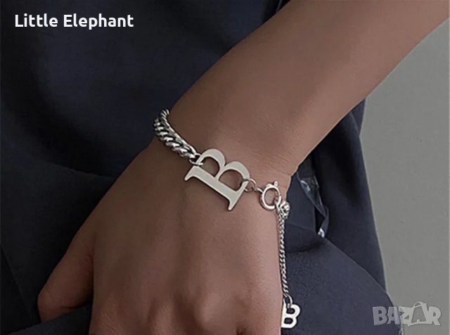 Гривна с удължение,масивен модел,бранд,letters/нова