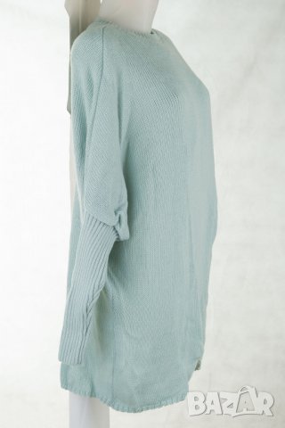 Плетен дамски светлосин пуловер с вълна марка Fobya , снимка 3 - Блузи с дълъг ръкав и пуловери - 29107260