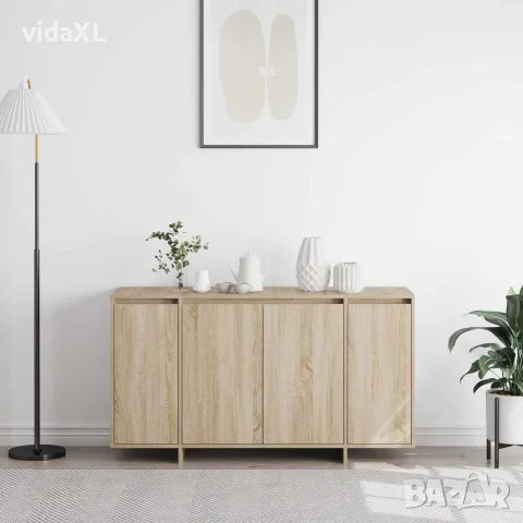 vidaXL Служебен шкаф Сонома дъб 135 x 41 x 75 см Инженерна дървесина, снимка 4 - Бюфети - 56147070