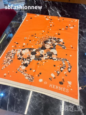 HERMES кашмирени шалове, снимка 8 - Шалове - 56116123