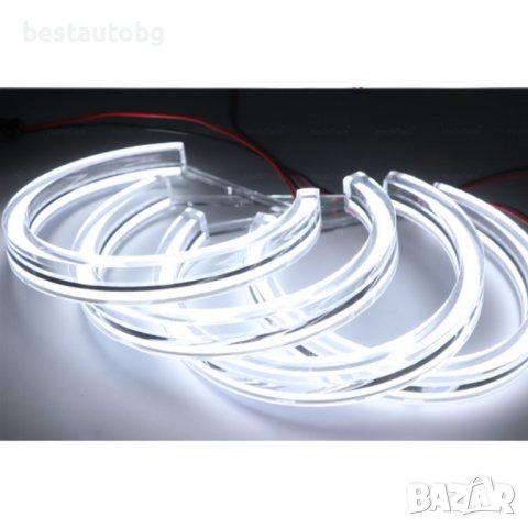 LED Crystal Ангелски очи за BMW E46 (1998-2005) - Бели, снимка 3 - Аксесоари и консумативи - 37308391