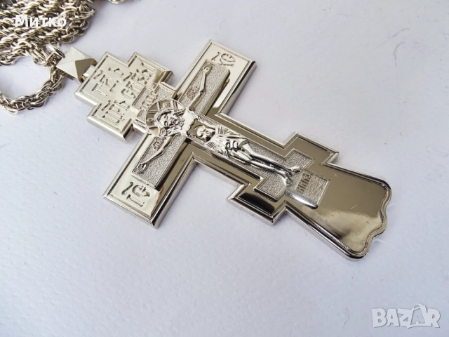 НОВ Свещенически, попски бронзов нагръден кръст 2, снимка 7 - Антикварни и старинни предмети - 51817856