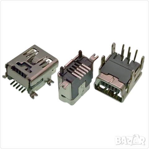 Букса конектор  USB mini  ; 4/5/8/10 pin Female jack SMT connector