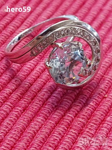 Дамски златен пръстен с аквамарин/злато златни златно/, снимка 7 - Пръстени - 37569242