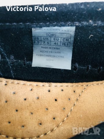 Мъжки мокасини TOMS естествена кожа, снимка 4 - Мокасини - 31486354