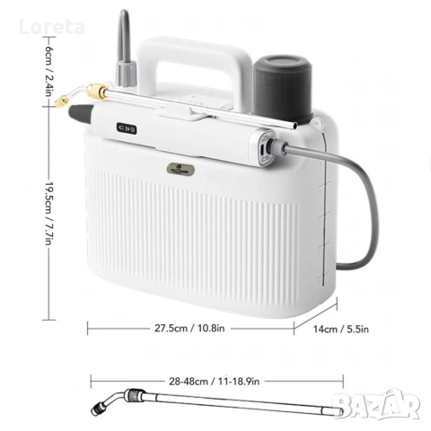 Електрическа градинска пръскачка с батерия 2200 Mah, налягане, 5L, снимка 13 - Градинска техника - 53309340
