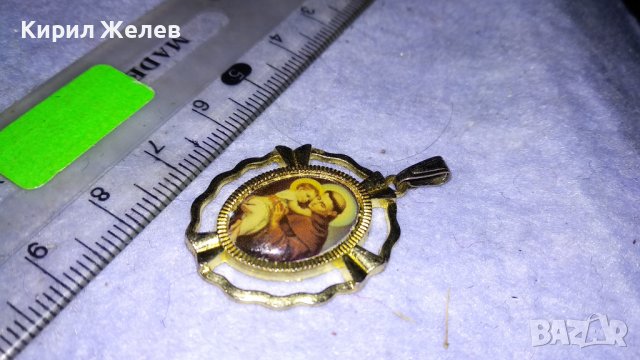ЗЛАТИСТ АЖУРЕН КАТОЛИЧЕСКИ РЕЛИГИОЗЕН МЕДАЛЬОН - ИКОНКА 34564, снимка 6 - Колиета, медальони, синджири - 39064338