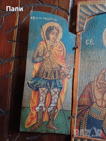 Български православен триптих, снимка 4 - Антикварни и старинни предмети - 48584126