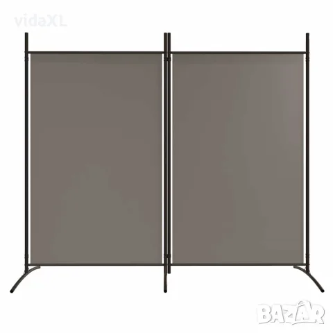 vidaXL Параван за стая, 2 панела, антрацит, 175x180 cм, текстил, снимка 3 - Паравани - 56147235