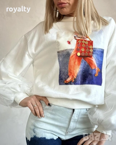 Спортно елегантна блуза, снимка 2 - Блузи с дълъг ръкав и пуловери - 52189039