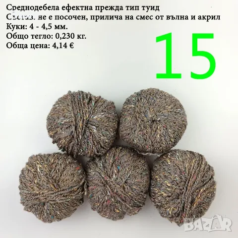 Евтини прежди в малки количества - нови и остатъци , снимка 12 - Други - 52029847