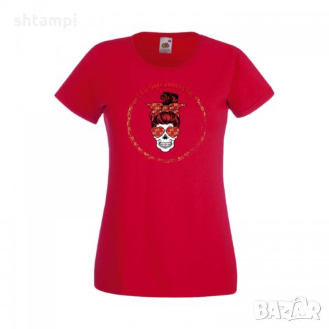 Дамска тениска Свети Валентин Skull Valentine's 6, снимка 6 - Тениски - 35582021