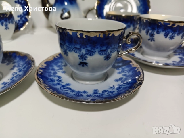 Сервиз за чай от румънски порцелан, снимка 5 - Сервизи - 52258556