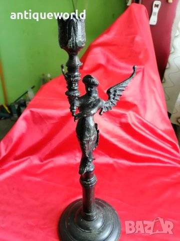 Старинна ГОТИЧЕСКА Статуетка ,Фигура ,Свещник, снимка 4 - Антикварни и старинни предмети - 37463005