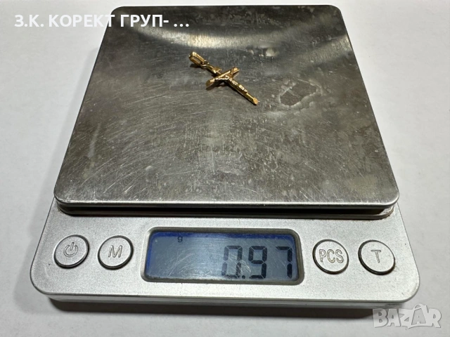 Златен кръст 14к, 0,97гр, снимка 2 - Колиета, медальони, синджири - 53057697