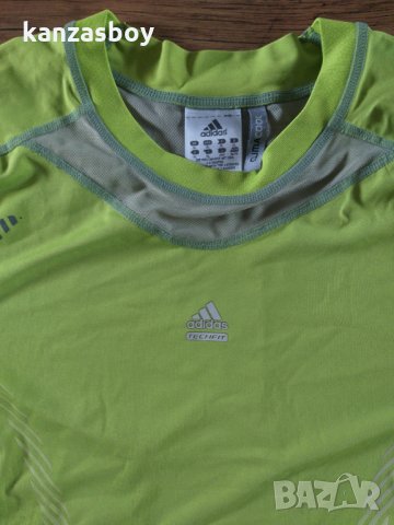  Adidas Men Techfit Preparation Funktionsshirt Slime - страхотна мъжка тениска, снимка 3 - Тениски - 34198884