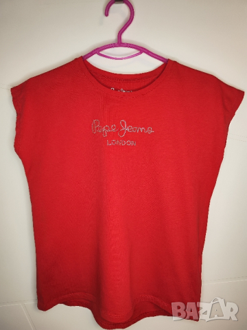 Pepe Jeans London дамска тениска без ръкав, 14/164см, пасва на М, цвят инфраред, снимка 1
