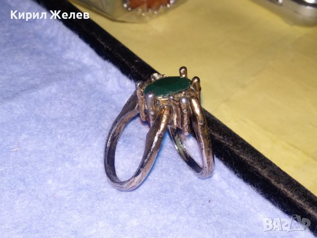 ДВОЕН РАЗДВИЖЕН РЯДЪК ФЕШЪН ПРЪСТЕН ПОЗЛАТЕНА БЛАГОРОДНА СТОМАНА с ФАСЕТИРАН РУБИН и СМАРАГД 36418, снимка 9 - Пръстени - 39728856