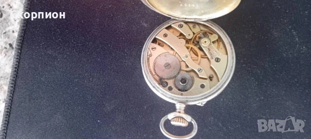 Швейцарски СРЕБЪРЕН джобен часовник Remontuar CILINDRE - 6 RUBIS- 1905г. - ПЕРФЕКТЕН с позлата, снимка 13 - Джобни - 51389193