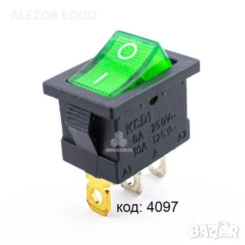 Бутон превключвател Rocker, Правоъгълен, Монтаж 19х13 mm, 6А/250VAC, снимка 3 - Друго търговско оборудване - 48958682