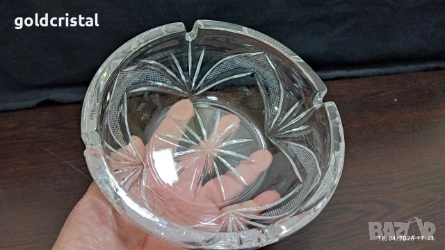 кристален пепелник , снимка 6 - Антикварни и старинни предмети - 26685547