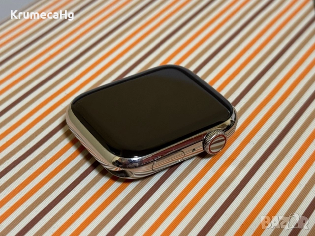 Apple Watch Series 7 GPS Cellular 45mm Silver Stainless Steel, снимка 2 - Смарт часовници - 52433212
