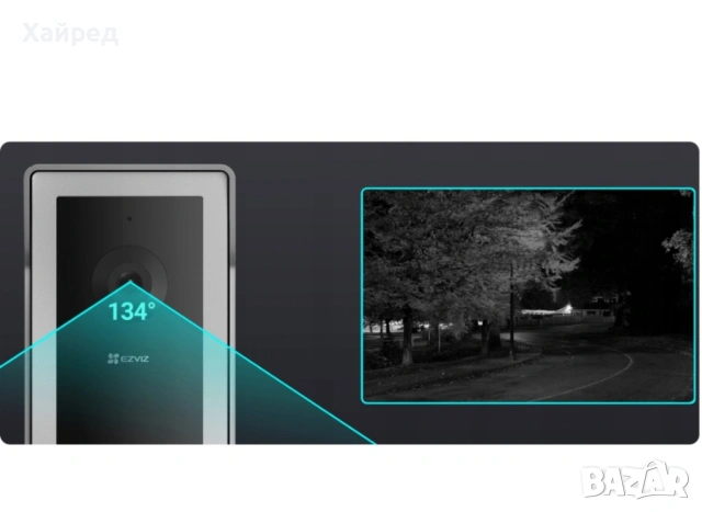 НОВ Ezviz CP5 видеодомофон, смарт умен звънец, интерком, шпионка с камера, снимка 5 - IP камери - 54202600
