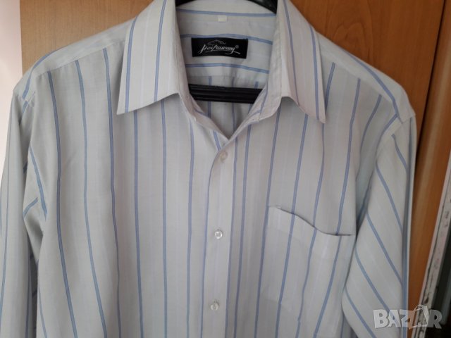 Мъжка риза дълъг ръкав светлосиня, снимка 2 - Ризи - 29162777