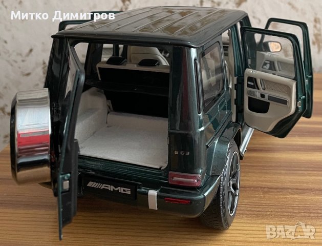 MERCEDES AMG G63 зелен металик 2018 Minichamps Мащаб 1:18, снимка 8 - Колекции - 42781961