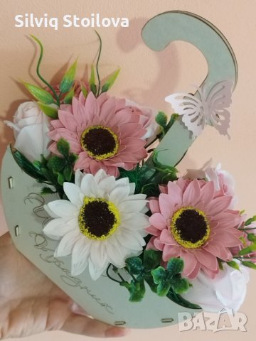 Чадър със сапунени цветя, снимка 2 - Подаръци за жени - 40241055