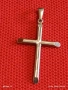 Сребърна висулка кръст елегантен стилен дизайн много красив 52372, снимка 7
