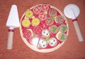 Дървен комплект Пица , Гофретник , Суши ,Торта ,Закуска, дървени играчки за детска кухня, снимка 3