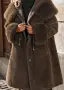 Нова шуба еко кожа с качулка, снимка 3