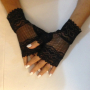 Стилни ръкавици без пръсти от черна дантела- 8601, снимка 4