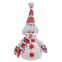 Коледна украса, Снежен човек с шапка и ръкавици, 35см, снимка 1 - Декорация за дома - 42707881