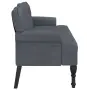 vidaXL Пейка с облегалка, тъмносива, 119,5x64,5x75 см, кадифе, снимка 5