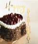 happy Birthday страничен пластмасов златист топер надпис украса декор за торта табела рожден ден 