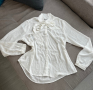 Дамска елегантна бяла риза, 38-40 размер, снимка 1 - Ризи - 44790391