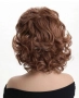 Къса дамска къдрава кафява синтетична перука с бретон, снимка 2