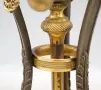 Франция 1800-те/19см-1кг/стара френска фигурална пиедестална ваза/бронз-мрамор, снимка 8